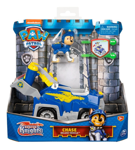 Juguete Paw Patrol Vehículo Caballeros Chase Color Azul