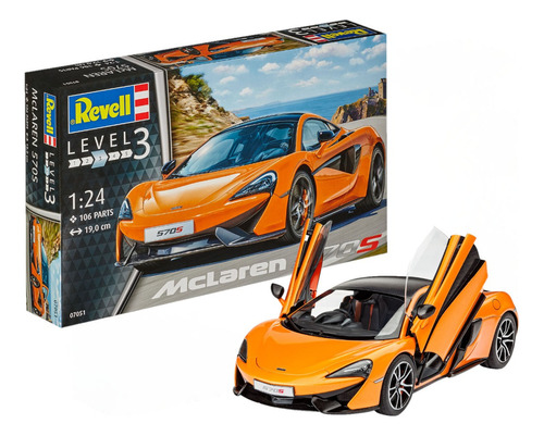 Kit de montaje Revell McLaren 570 1/24, 106 piezas 07051