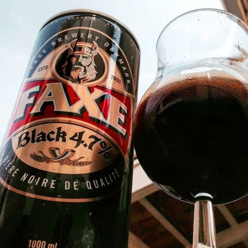 Imagen 2 de 10 de Cerveza Faxe Black 4.7% Lata 1000ml. - Dinamarca