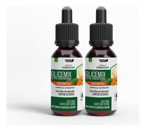 2 Un De Glicemix - 60 Ml - Controla A Glicemia Sem Sabor