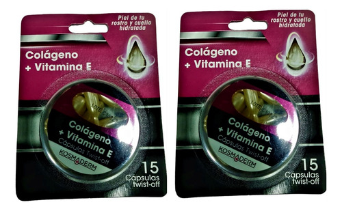 2 Colágeno  Vit E Facial 15 Cap - L a $1467