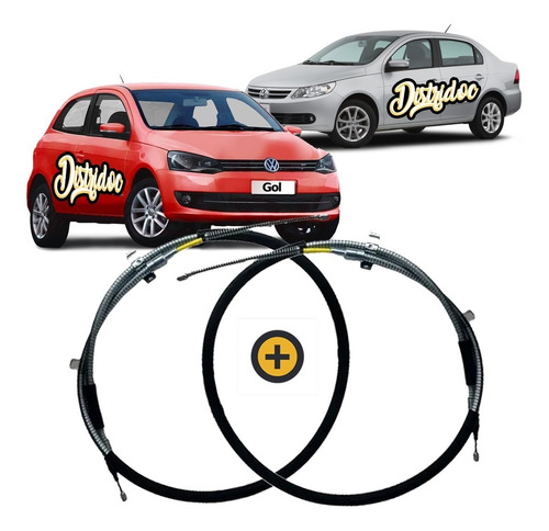 Juego Cables Freno Mano Vw Gol G5 Trend Voyage X2