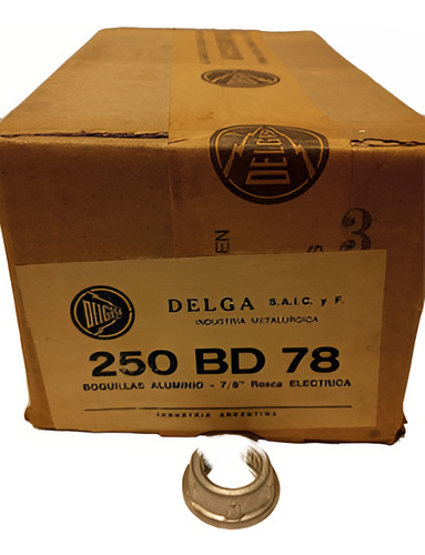 Caja 250u Boquilla Aluminio Rosca 7/8 Delga Caño Galvanizado