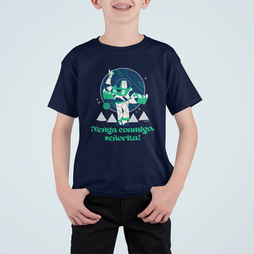 Pixar Playera Infantil Toy Story Buzz Modo Español Oficial