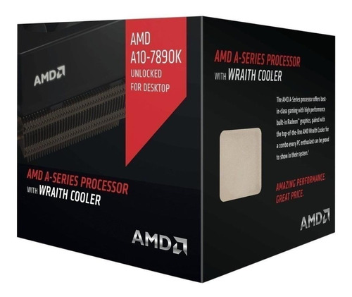 Procesador gamer AMD A10-Series A10-7890K AD789KXDJCHBX  de 4 núcleos y  4.3GHz de frecuencia con gráfica integrada