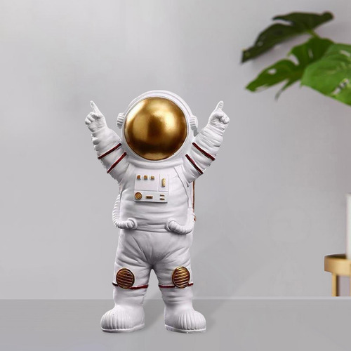 Escultura De Astronauta De Resina, 2 Piezas