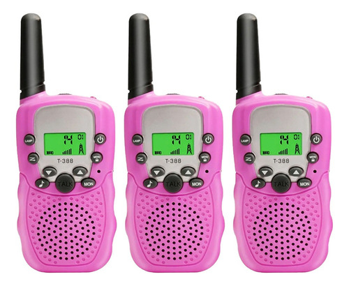 . Radio Walkie Talkie For Niños, Rango De 8 Km, 3 Piezas