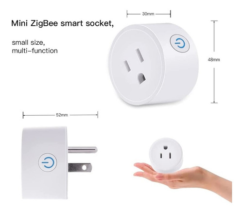 Imagen 4 de 7 de Enchufe Inteligente Zigbee Alexa Google Home Compatible