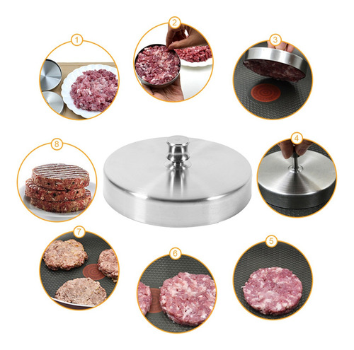 Prensa De Carne De Hamburguesa Rellena De Acero Inoxidable