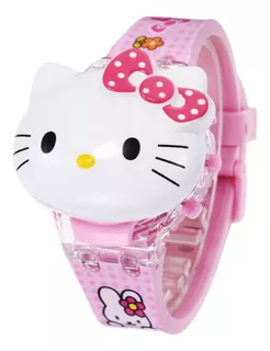 Reloj Niñas Digital Luces Sonido Tapa Infantil Hello Kitty