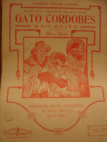 Partitura  Gato Cordobes Bailecito Maria Rueda Arte Nativoa