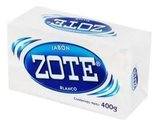 Jabón Barra Zote Blanco 400 Gr