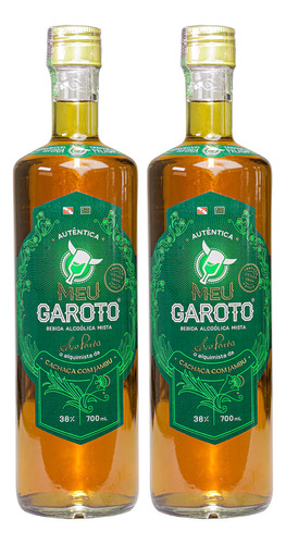 Kit 2 Cachaças De Jambu Meu Garoto 700ml