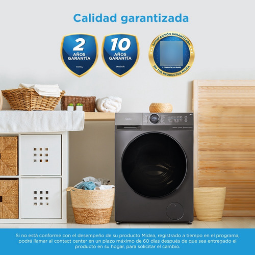 Lavasecadora Midea Carga Frontal Smart Dial 12.5 Kg / 7 Kg