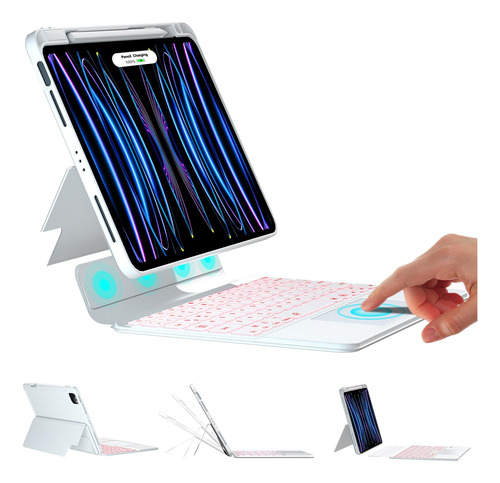 Bobolee Funda De Teclado Trackpad Para iPad Pro De 11 Pulgad