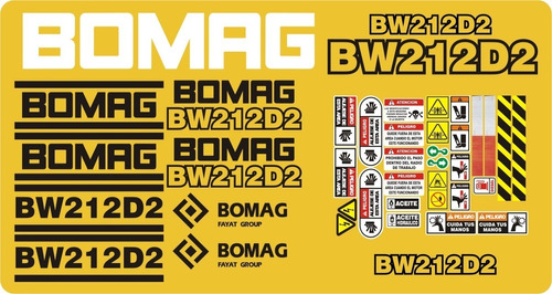 Calcomanías Para Bomag Bw212d2 