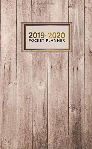 20192020 Pocket Planner Old Wooden Cover Twoyear Monthly Poc