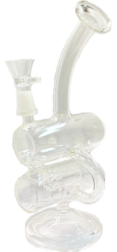 Bong Pipa De Agua Pyrex Grueso 22 Cm. Doble Reciclado