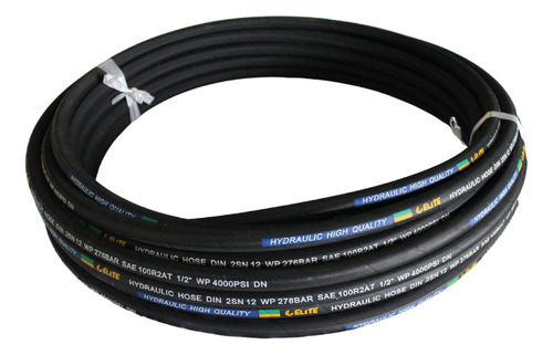 Mangueira Resistente Lava Auto Premium R2 4800psi 1/2- 50m Cor Preto