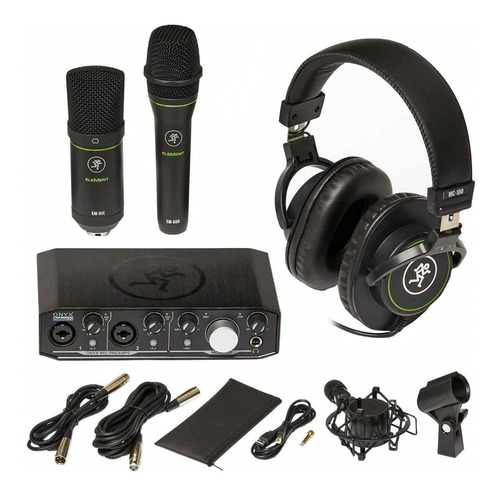 Kit completo do pacote Mackie Producer Ideal Black Recording