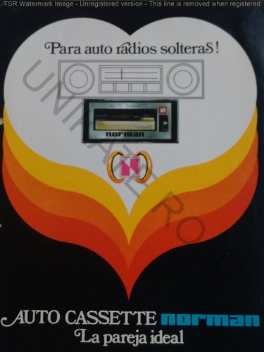 Antiguo Folleto Auto Stereo Pasacassette Norman Década 70