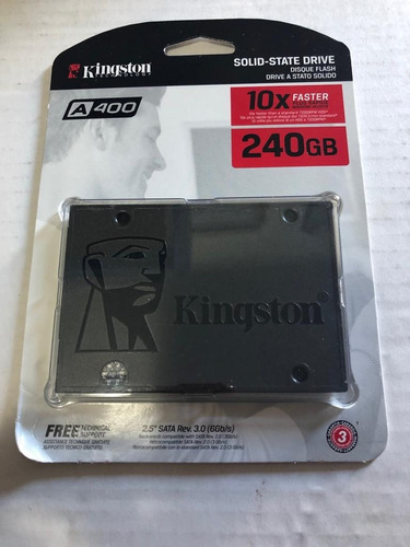 Hd Ssd Kingston 2.5´ 240gb A400 Sata Iii Leituras: 500mbs