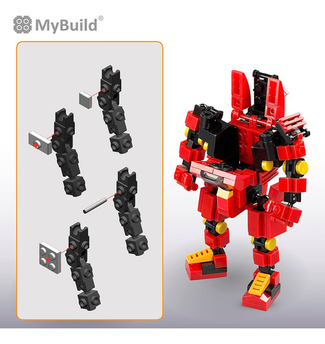 Mybuild Mecha Frame Rita 5006 - Red Robot Armor Mech Traje,