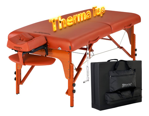 Master Massage Santana Therma Top - Conjunto de mesa de massagem. Cor: vermelho