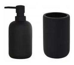 Dispenser Jabon Liquido Dosificador + Vaso Ceramica Palermo