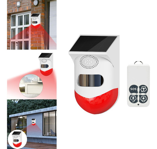 Ip67 Impermeable 120db Alarma Solar De Sensor De Movimiento