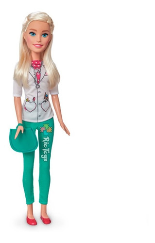 Boneca Barbie Veterinaria 69cm Com Acessorios Pupee 1274