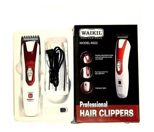 Máquina De Afeitar Cabello Waikil Professional 6023 