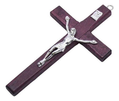 Crucifijo De Madera Delicado Inspirado Decoración De Pared