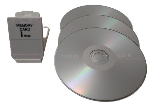 Memory Card Playstation | Ps One [ Free Psx Boot ] + 3 Cd´s (Reacondicionado)