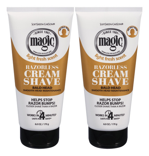 Crema De Afeitar Softsheen-carson Magic Razorless 2x120ml