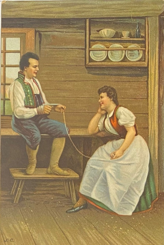 Antigua Postal, Pareja Alemana Campesinos,  P02/ 83