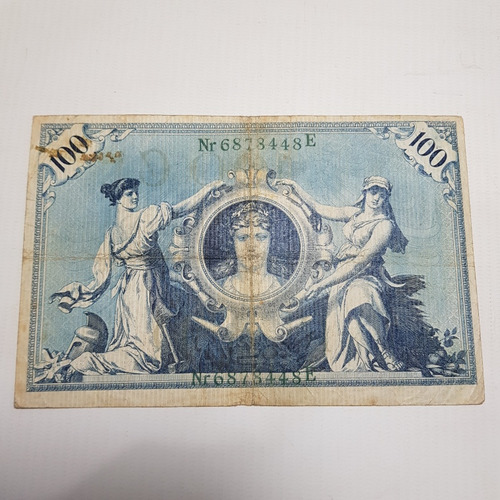 Antiguo Billete Alemania 100 Reichsbanknote 1908 Mag 59913