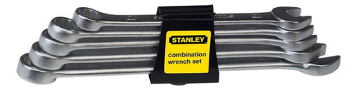 Juego De Llaves Combinadas Sae 5 Piezas Color Cromo Stanley