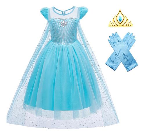 Disfraz De Princesa Elsa De Frozen Para Niñas  Reina De  [u]