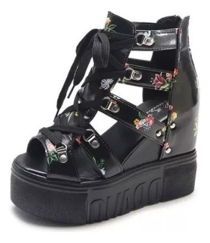 Mujer Tacón Cuña Tacón Alto Plataforma Peep Toe Zapatos