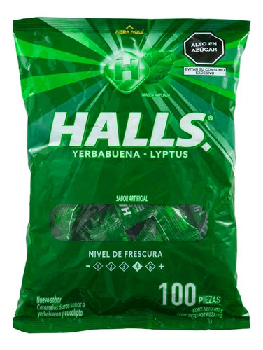 Halls Yerbabuena Pepa 100 Und 