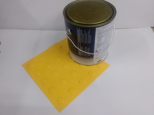 70 Pçs Piso Alerta Pvc Amarelo + 1 Lata Cola 2.8kg