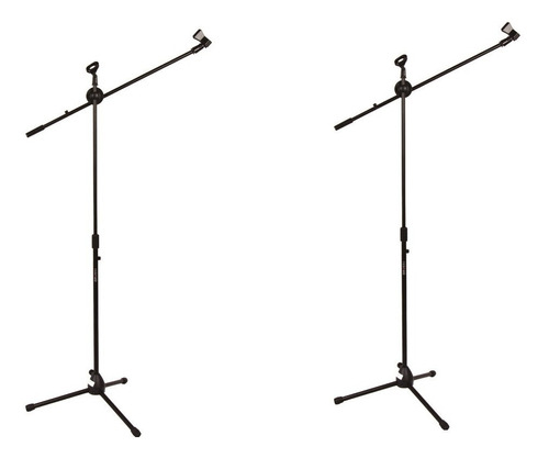 2 Pedestal Tripie P/ Microfono Con Boom Y Doble Clip 490-550