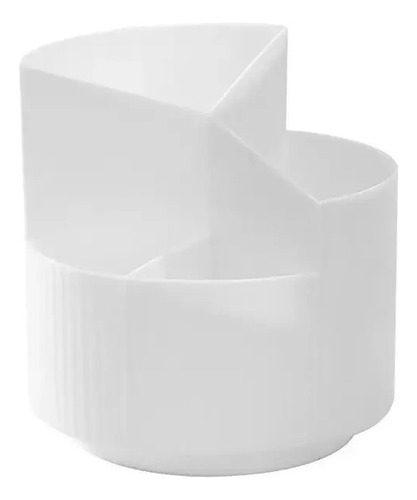 Porta Lápices Blanco 3 Compartimientos Giratorio 360° .