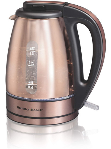 Tetera Eléctrica Color Cobre Hervidor Agua 1.7l Hamilton Bea