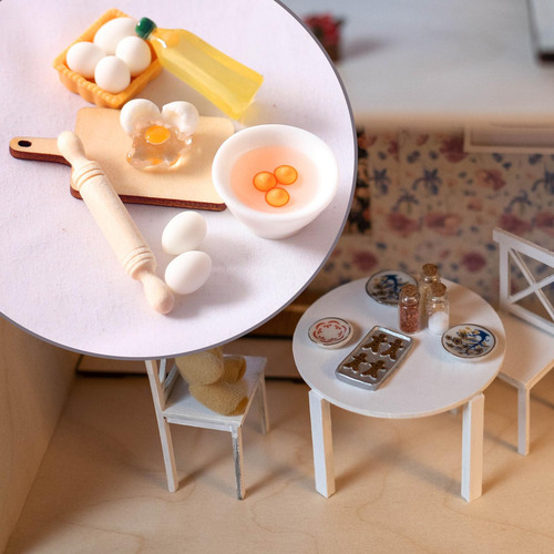 9 Uds Casa De Muñecas Juego Para Hornear Huevos Modelo De