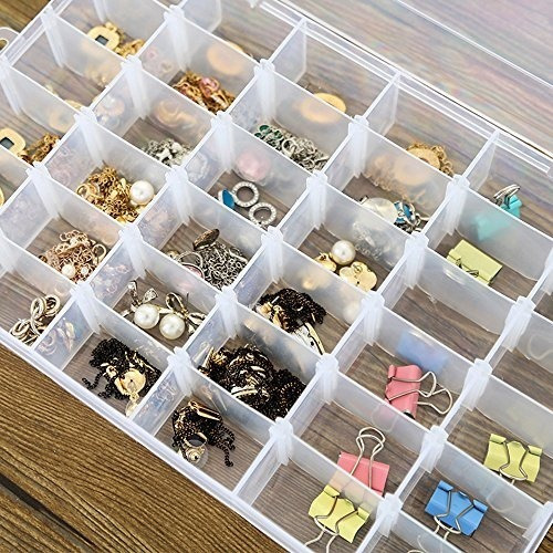 Imagen 3 de 3 de Caja Organizadora Multiuso 36 Compartimentos Botones Costure