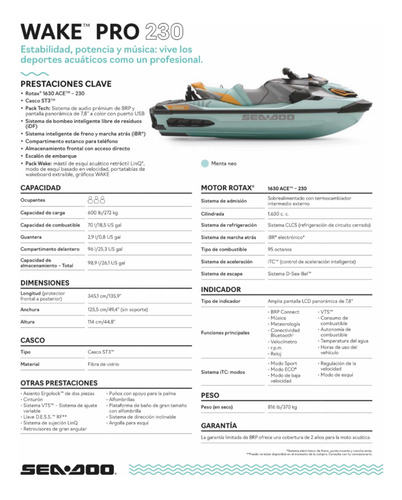 Sea Doo Wake Pro 230hp Con Sonido 0km Automoto Lanus