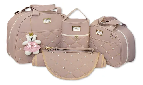 Kit Bolsas Bebe Mala Saída Maternidade Menina