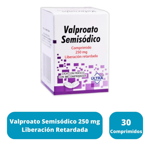 Valproato Semisódico 250 Mg Caja Con 30 Comprimidos Ultra